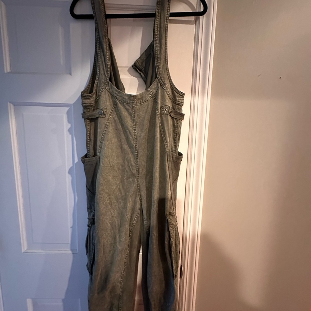 Free People Olive Jumpsuit